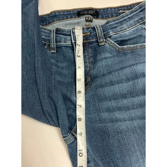 Judy Blue Jeans Mid-Rise Relaxed Fit Women's Dark Wash Curvy Size (5/27) - Picture 10 of 14